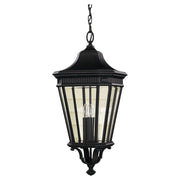 Cotswold Lane Three Light Outdoor Fixture in Black
