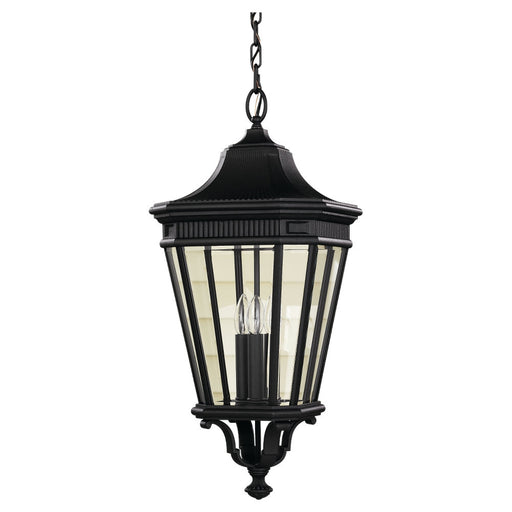 Cotswold Lane Three Light Outdoor Fixture in Black