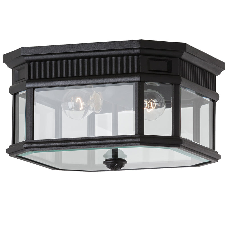 Cotswold Lane Two Light Outdoor Fixture in Black