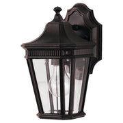 Cotswold Lane Beveled Glass Outdoor Wall Lantern in Grecian Bronze