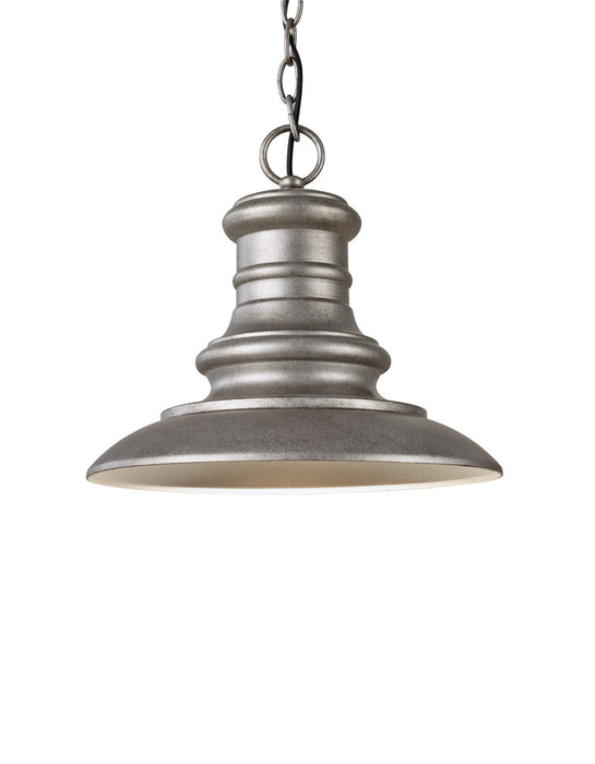 Redding Station One Light Outdoor Pendant in Tarnished Silver