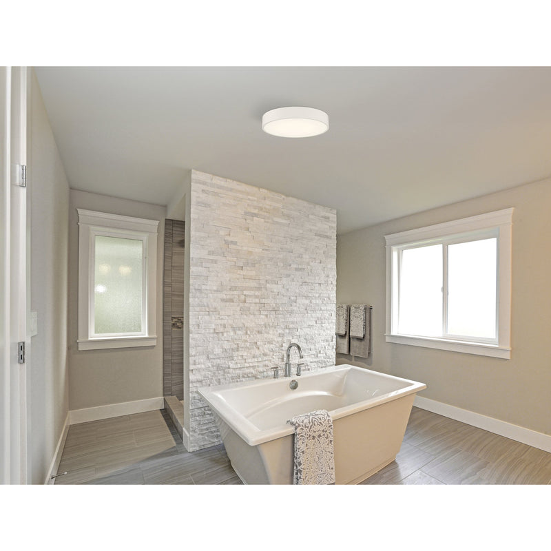 Como Medium LED Flush Mount in White