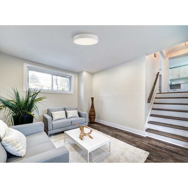 Como Large LED Flush Mount in White