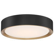 Malaga 15.75" Flush Mount in Matte Black