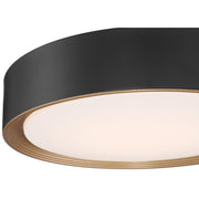 Malaga 15.75" Flush Mount in Matte Black