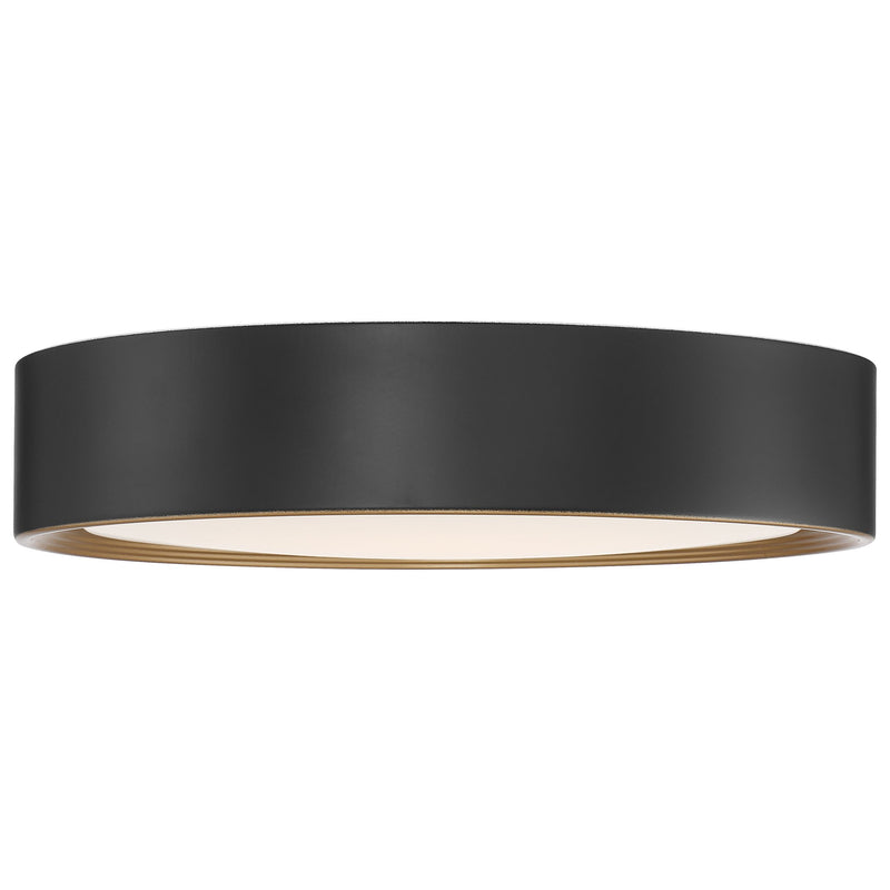 Malaga 15.75" Flush Mount in Matte Black