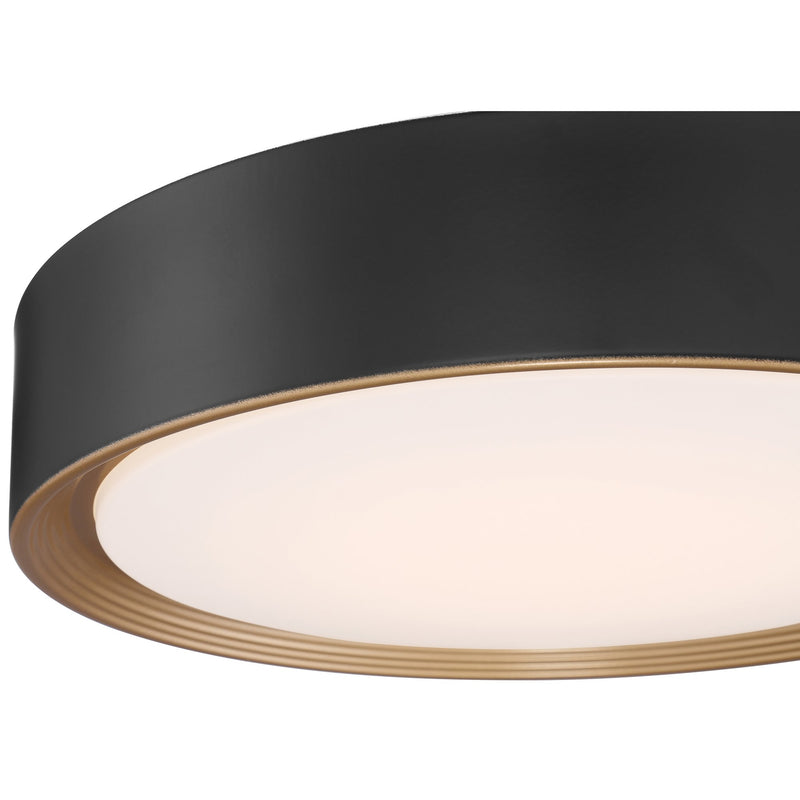Malaga 15.75" Flush Mount in Matte Black
