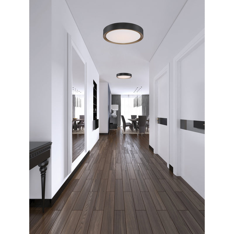 Malaga Color Selectable 19.75" Flush Mount in Matte Black