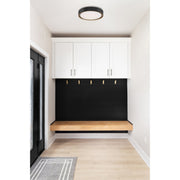 Malaga Color Selectable 19.75" Flush Mount in Matte Black