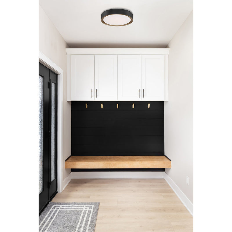 Malaga Color Selectable 19.75" Flush Mount in Matte Black