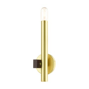 Helsinki ADA Wall Sconce in Satin Brass with Bronze Accents