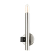 Helsinki ADA Wall Sconce in Brushed Nickel with Black Accents