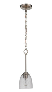 Serene 1 Light 5.5" Mini Pendant in Brushed Polished Nickel