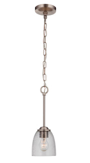 Serene 1 Light 5.5" Mini Pendant in Brushed Polished Nickel