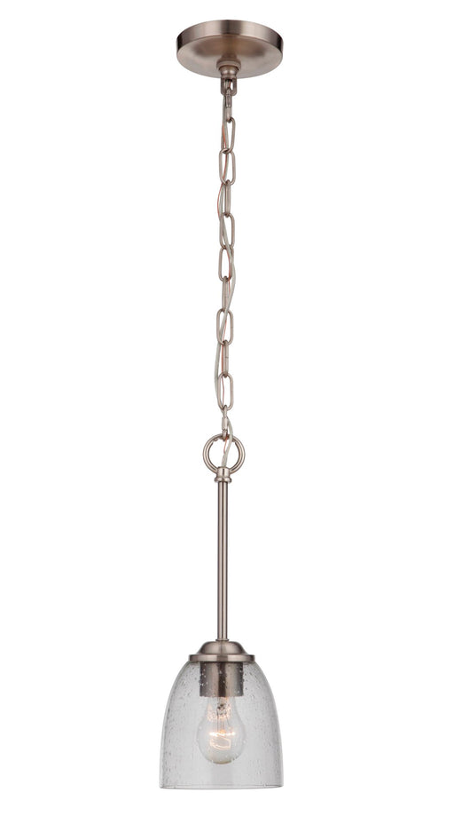 Serene 1 Light 5.5" Mini Pendant in Brushed Polished Nickel