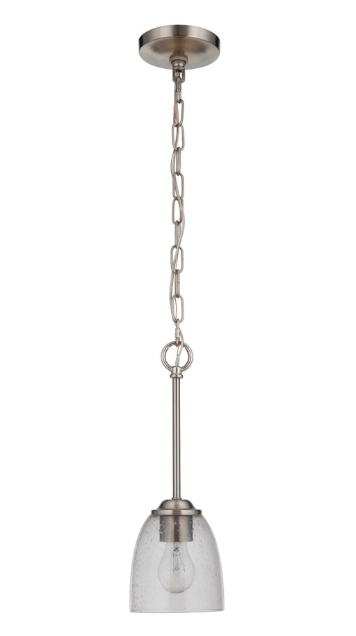 Serene 1 Light 5.5" Mini Pendant in Brushed Polished Nickel