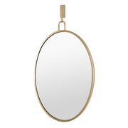 Stopwatch 22.25" x 33.25" Oval Wall Mirror in Gold