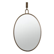 Stopwatch 22.25" x 33.25" Oval Wall Mirror in Bronze