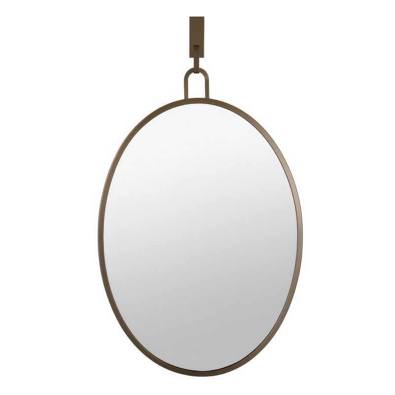 Stopwatch 22.25" x 33.25" Oval Wall Mirror in Bronze