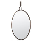 Stopwatch 22.25" x 33.25" Oval Wall Mirror in Bronze