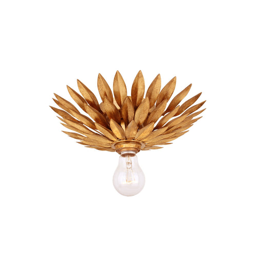 Broche 1 Light 11" Flush Mount in Antique Gold