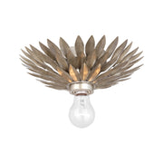 Broche 1 Light 11" Flush Mount in Antique Silver