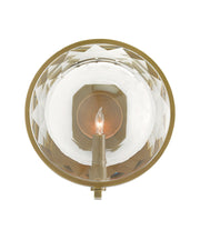 MarjieScope Wall Sconce in Clear / Antique Brass