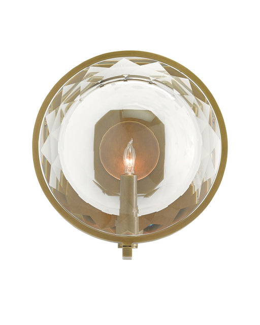 MarjieScope Wall Sconce in Clear / Antique Brass