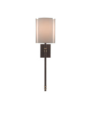 Rocher Wall Sconce in Hand Rubbed Bronze / Contemporary Gold Leaf