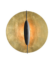 Pinders Wall Sconce in Contemporary Gold Leaf / Contemporary Gold / French Black