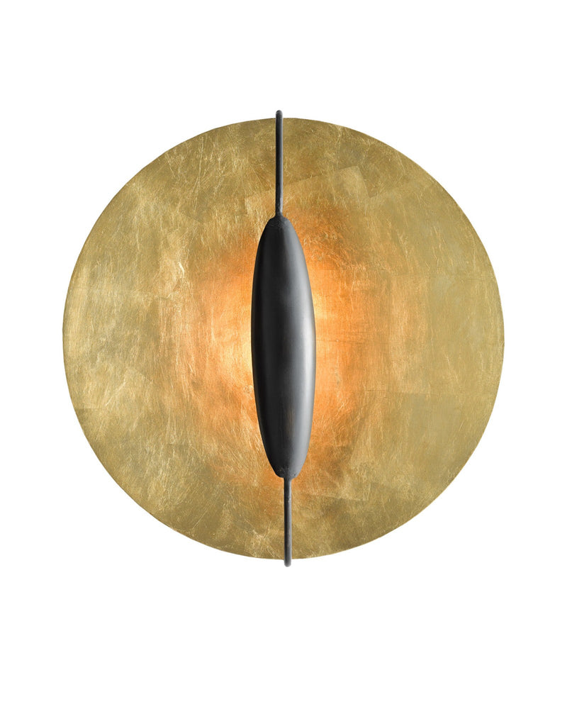 Pinders Wall Sconce in Contemporary Gold Leaf / Contemporary Gold / French Black