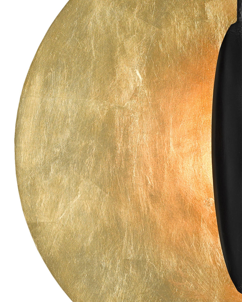 Pinders Wall Sconce in Contemporary Gold Leaf / Contemporary Gold / French Black