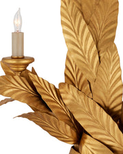 Apollo 4-Light Leaf Wall Sconce in Contemporary Gold Leaf