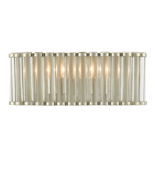 Warwick 2-Light Wall Sconce in Clear / Contemporary Silver Leaf