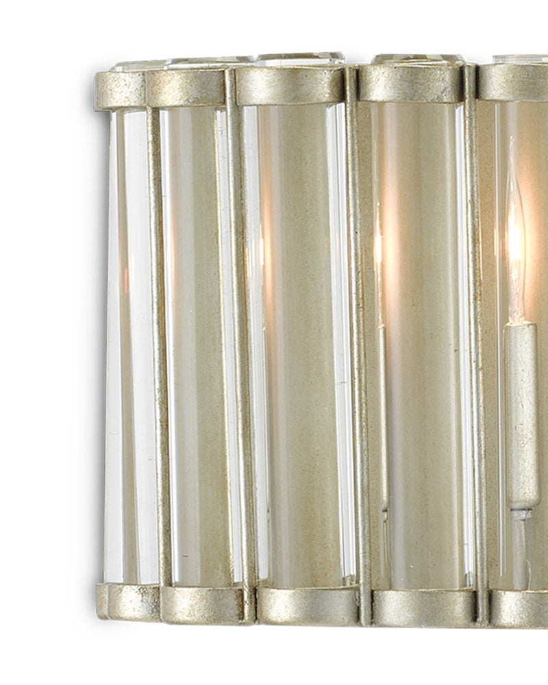 Warwick 2-Light Wall Sconce in Clear / Contemporary Silver Leaf