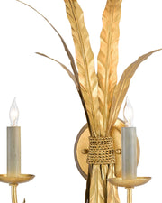 Bette 2-Light Wall Sconce in Grecian Gold Leaf