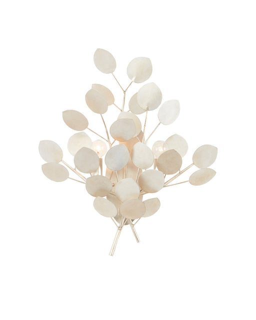Lunaria 2-Light Wall Sconce in Contemporary Silver Leaf