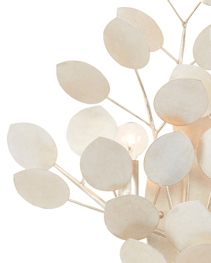Lunaria 2-Light Wall Sconce in Contemporary Silver Leaf