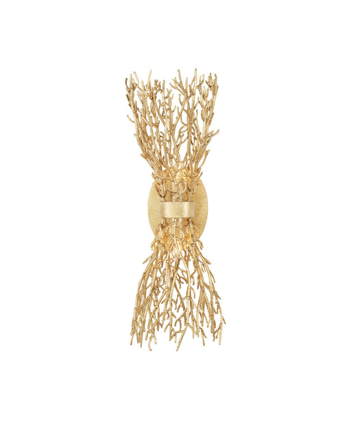 Sea Fan 2-Light Wall Sconce in Gold Gilt