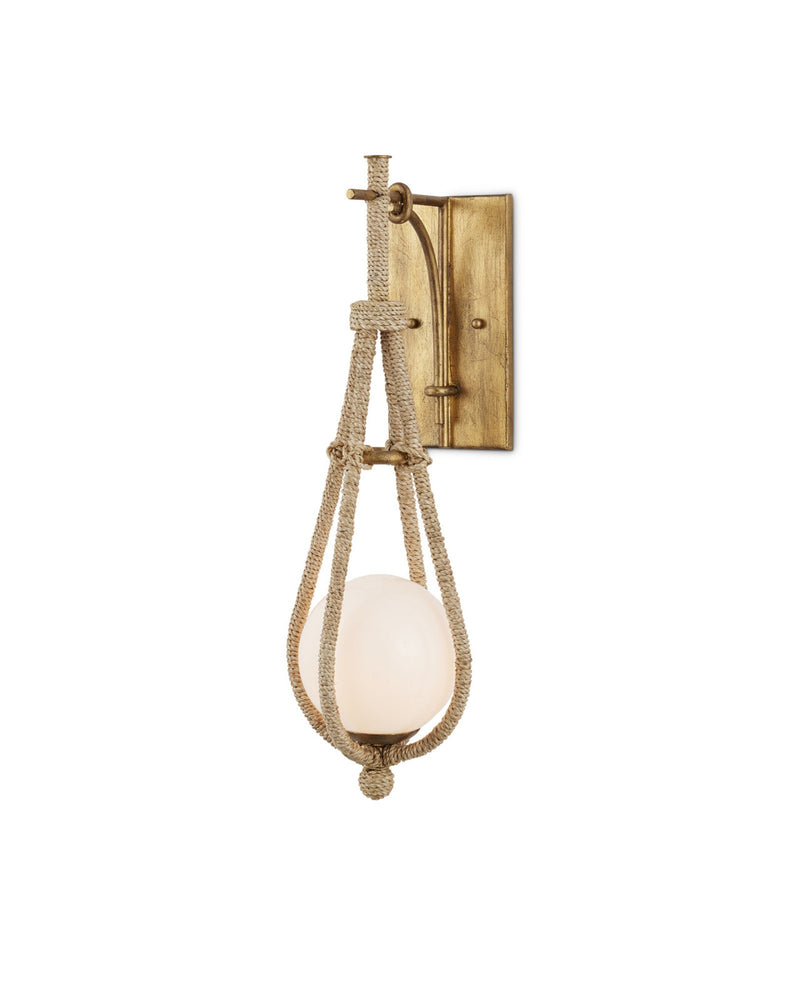 Passageway Wall Sconce in Natural / Dorado Gold / Frosted White