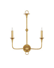 Nottaway 2-Light Wall Sconce in Contemporary Gold Leaf