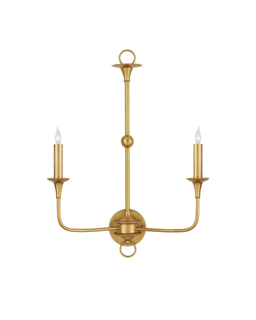 Nottaway 2-Light Wall Sconce in Contemporary Gold Leaf