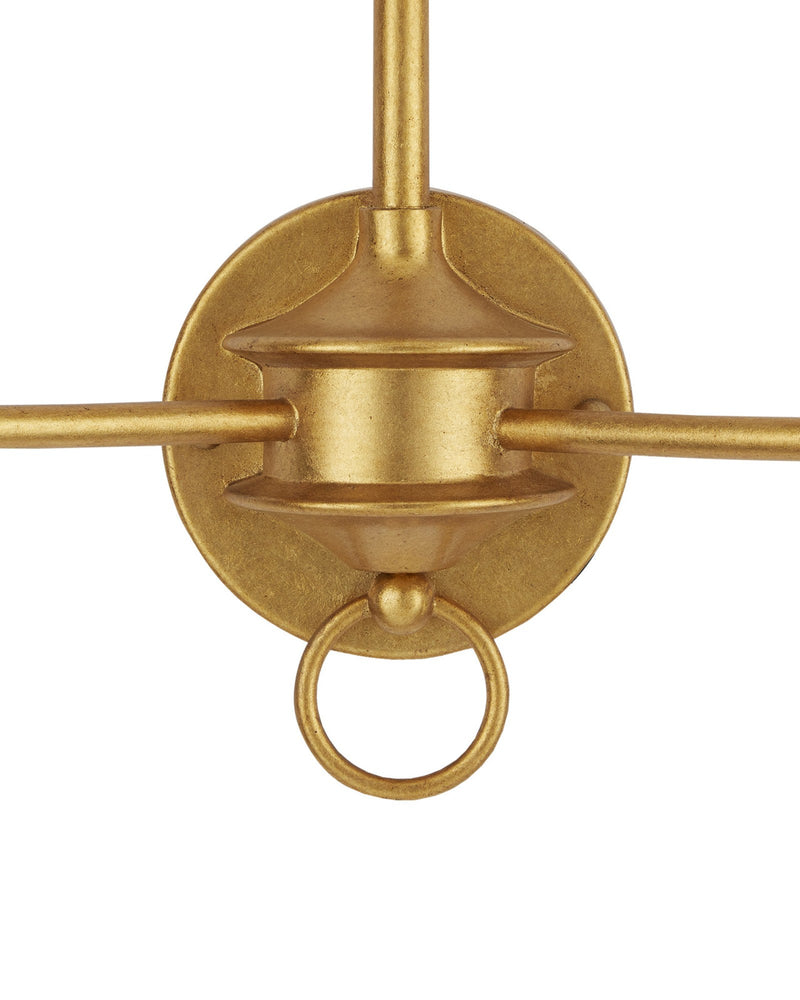 Nottaway 2-Light Wall Sconce in Contemporary Gold Leaf