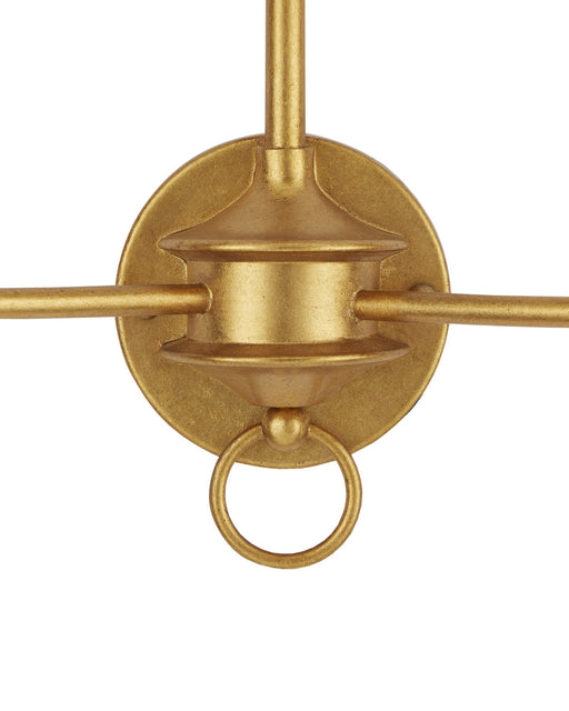 Nottaway 2-Light Wall Sconce in Contemporary Gold Leaf