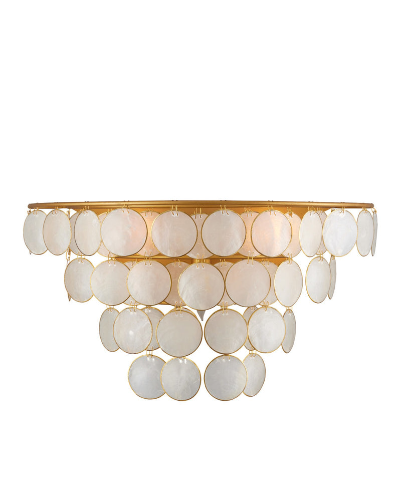 Bon Vivant 3-Light Wall Sconce in Natural / Contemporary Gold