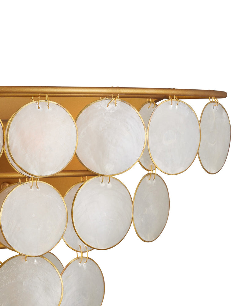 Bon Vivant 3-Light Wall Sconce in Natural / Contemporary Gold