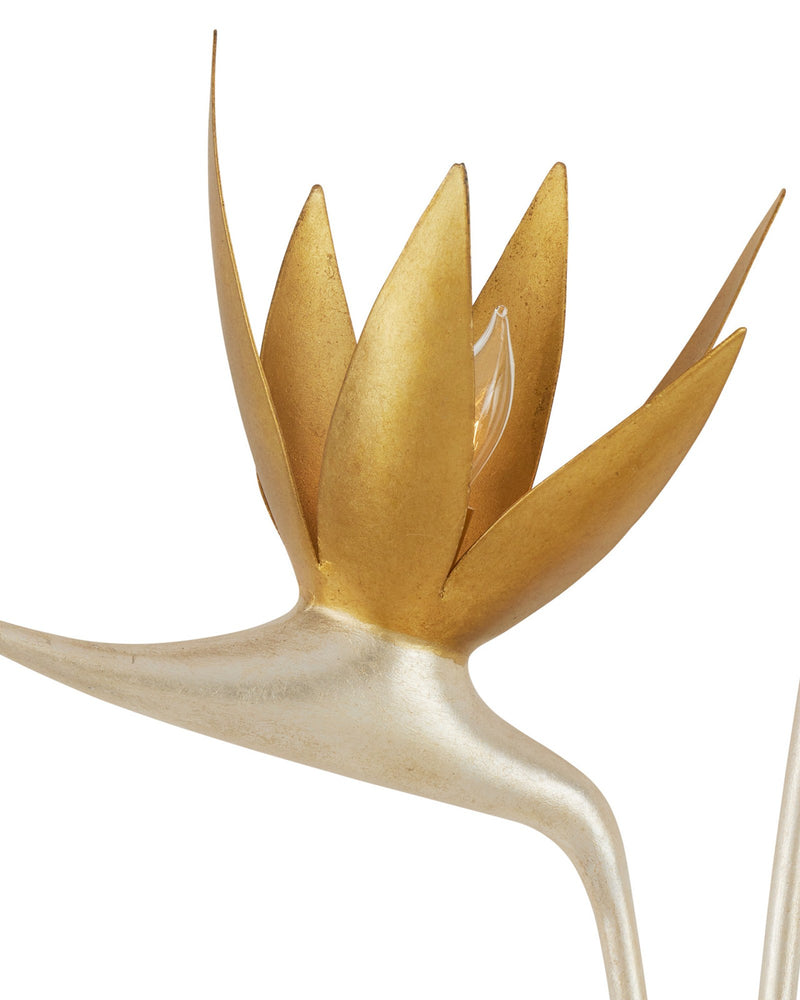 Paradiso 2-Light Right Wall Sconce in Contemporary Silver Leaf / Contemporary Gold Leaf / Gold