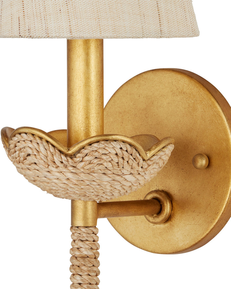 Vichy Wall Sconce in Natural / Contemporary Gold Leaf