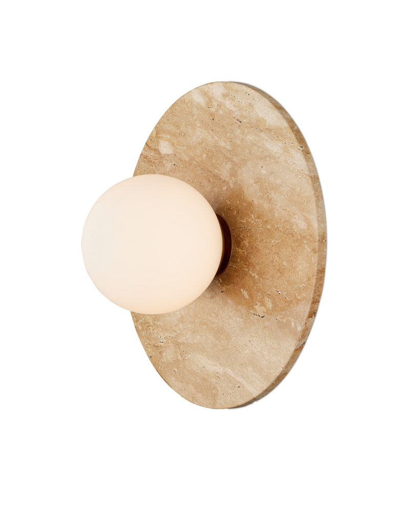 Apricity Wall Sconce in Beige / Antique Brass / Frosted White