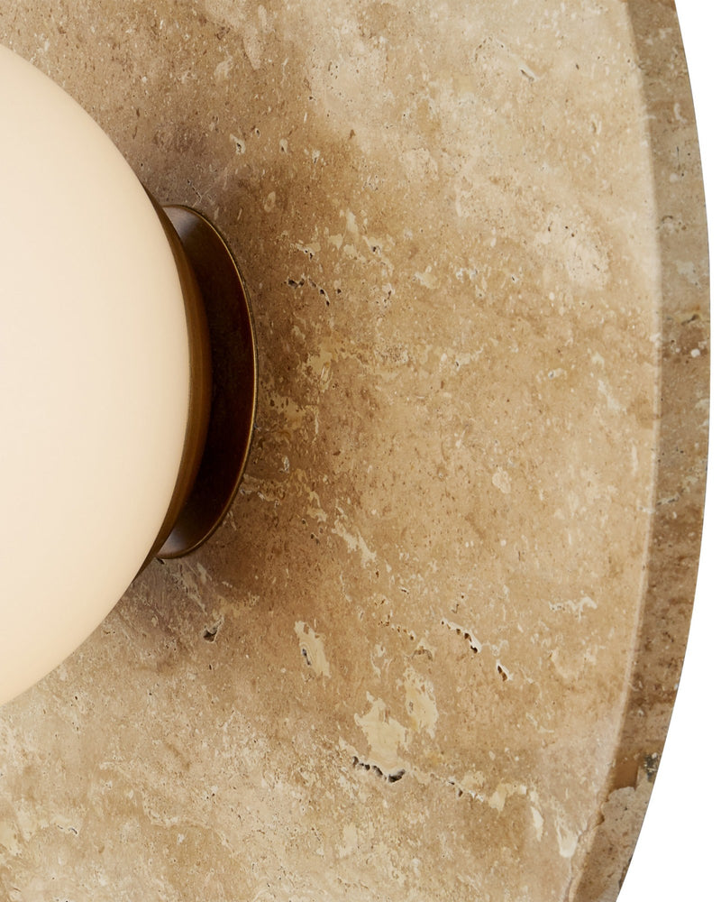 Apricity Wall Sconce in Beige / Antique Brass / Frosted White